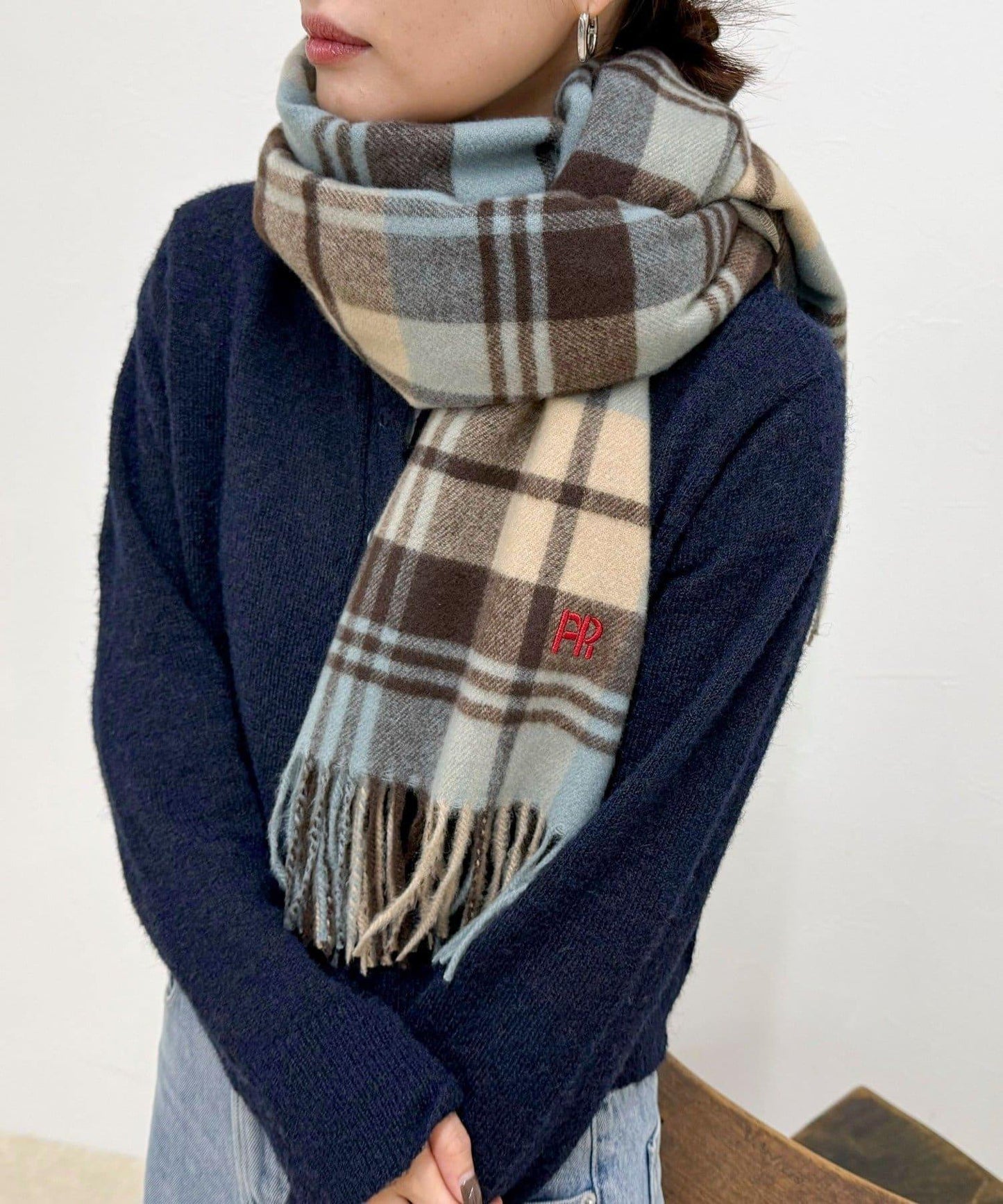 柔軟格紋圍巾