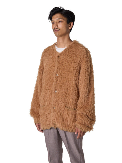 有序開衫 / 棉混紡羽毛紗