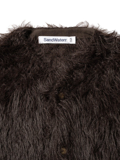 有序開衫 / 棉混紡羽毛紗