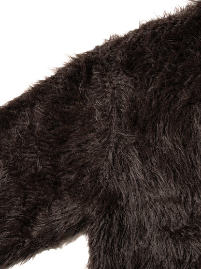 有序開衫 / 棉混紡羽毛紗