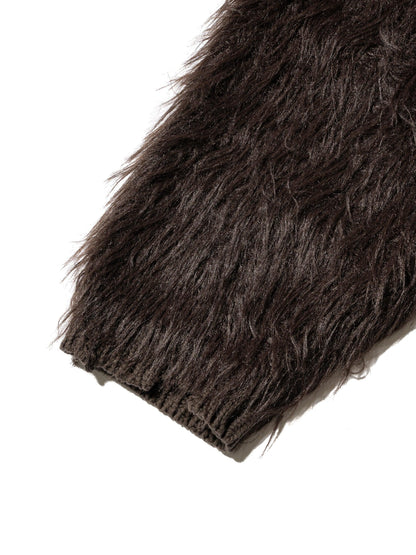 有序開衫 / 棉混紡羽毛紗