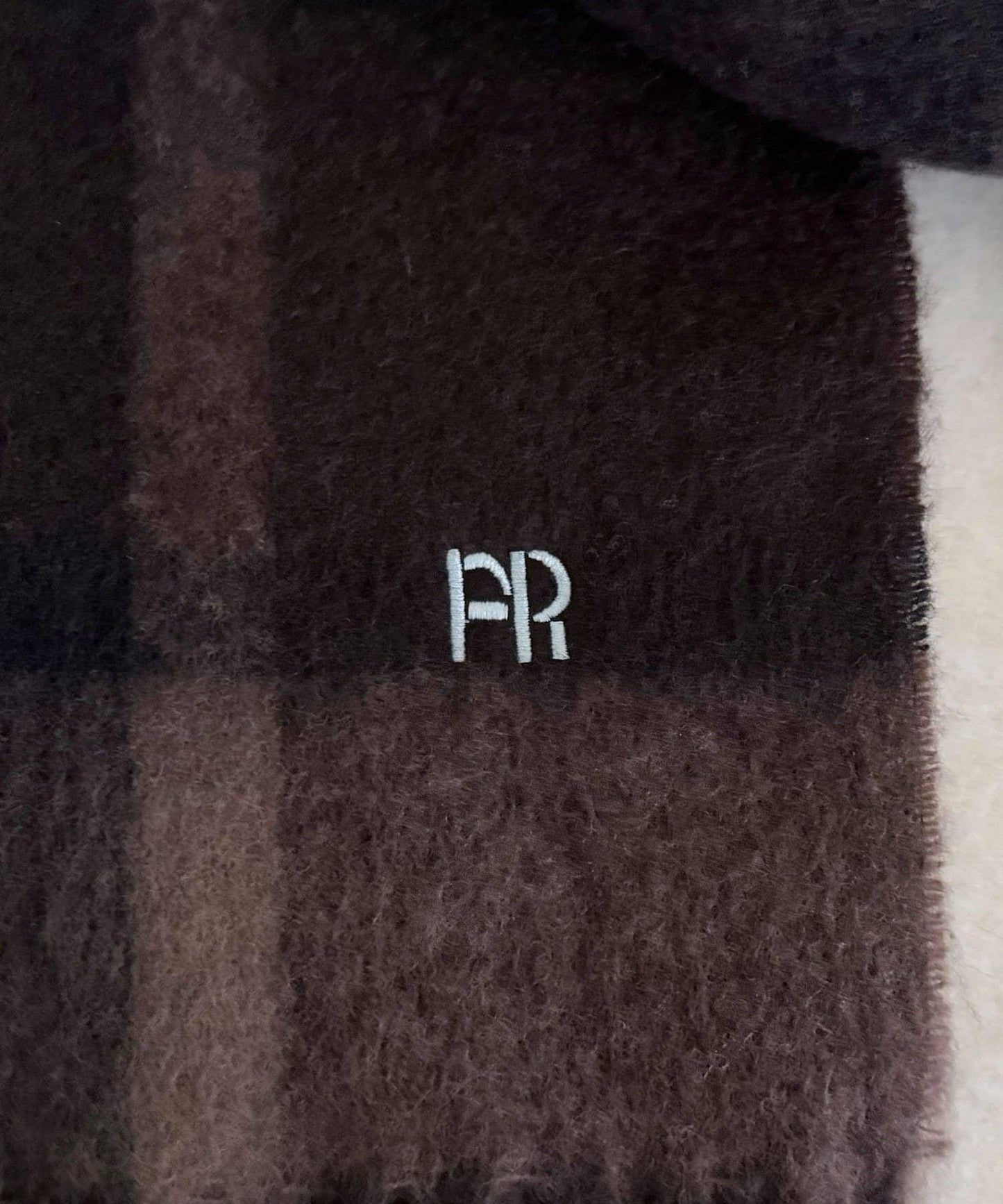 輕盈粗花呢格紋圍巾45