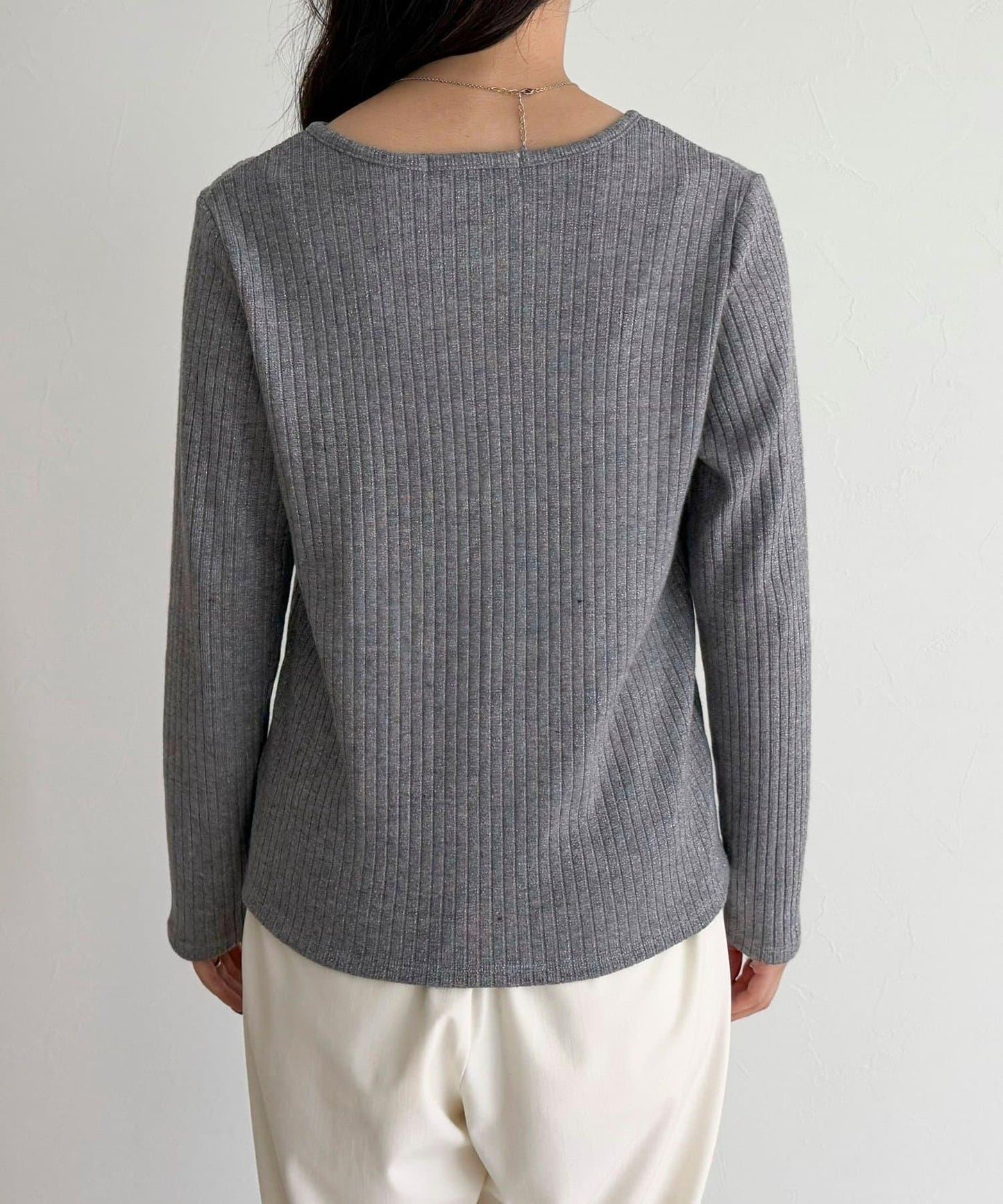 愛心刺繡亨利領羅紋套頭衫