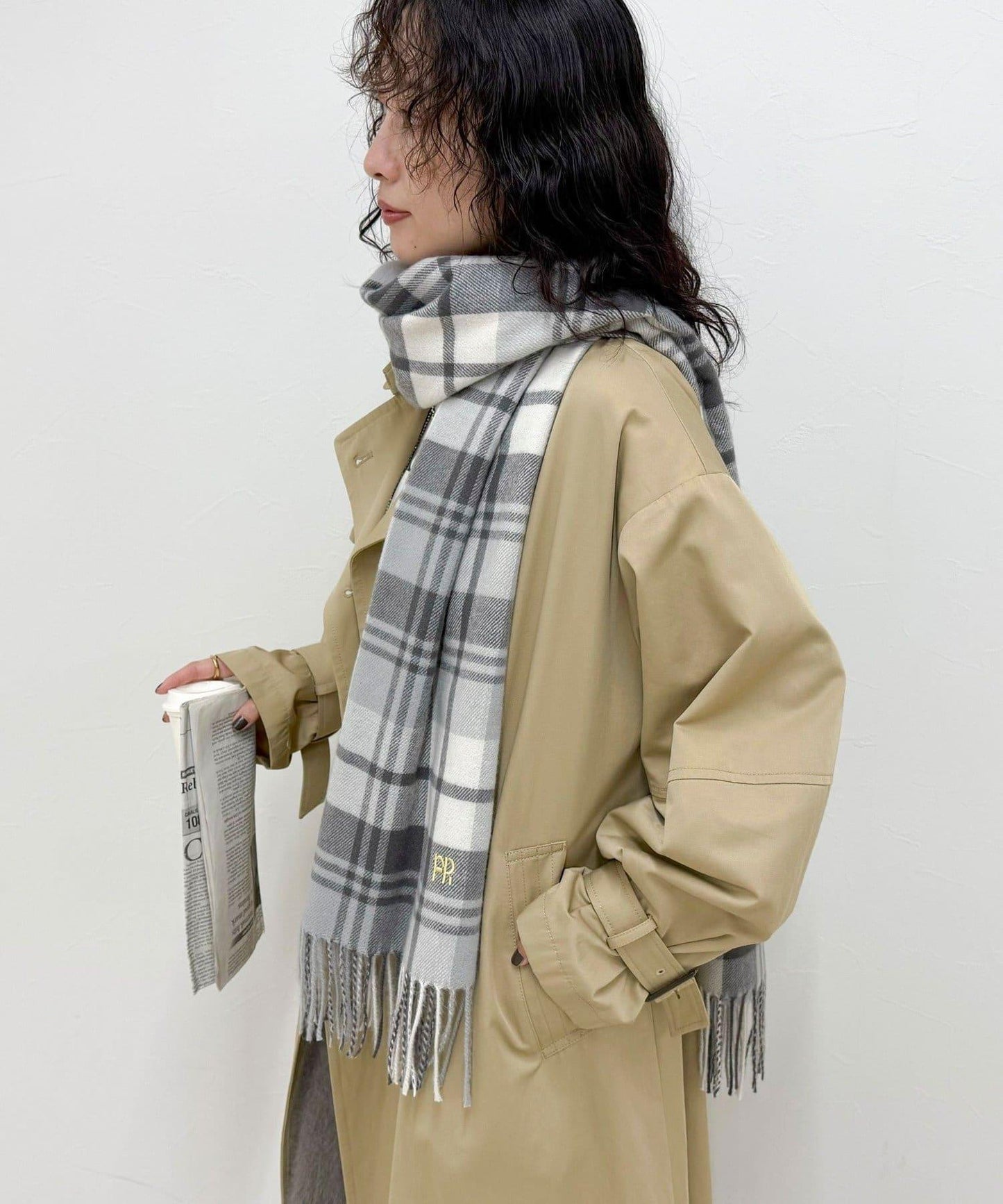 柔軟格紋圍巾