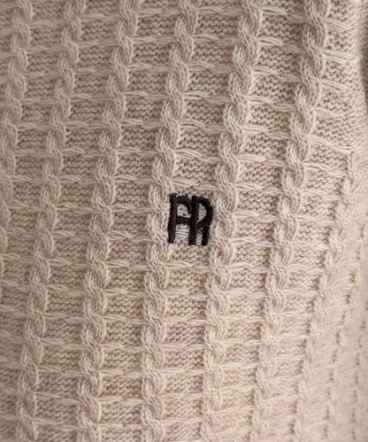 FR刺繡麻花紋理POLO領針織套頭衫