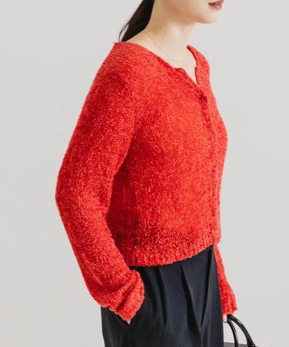 透視針織短款開衫