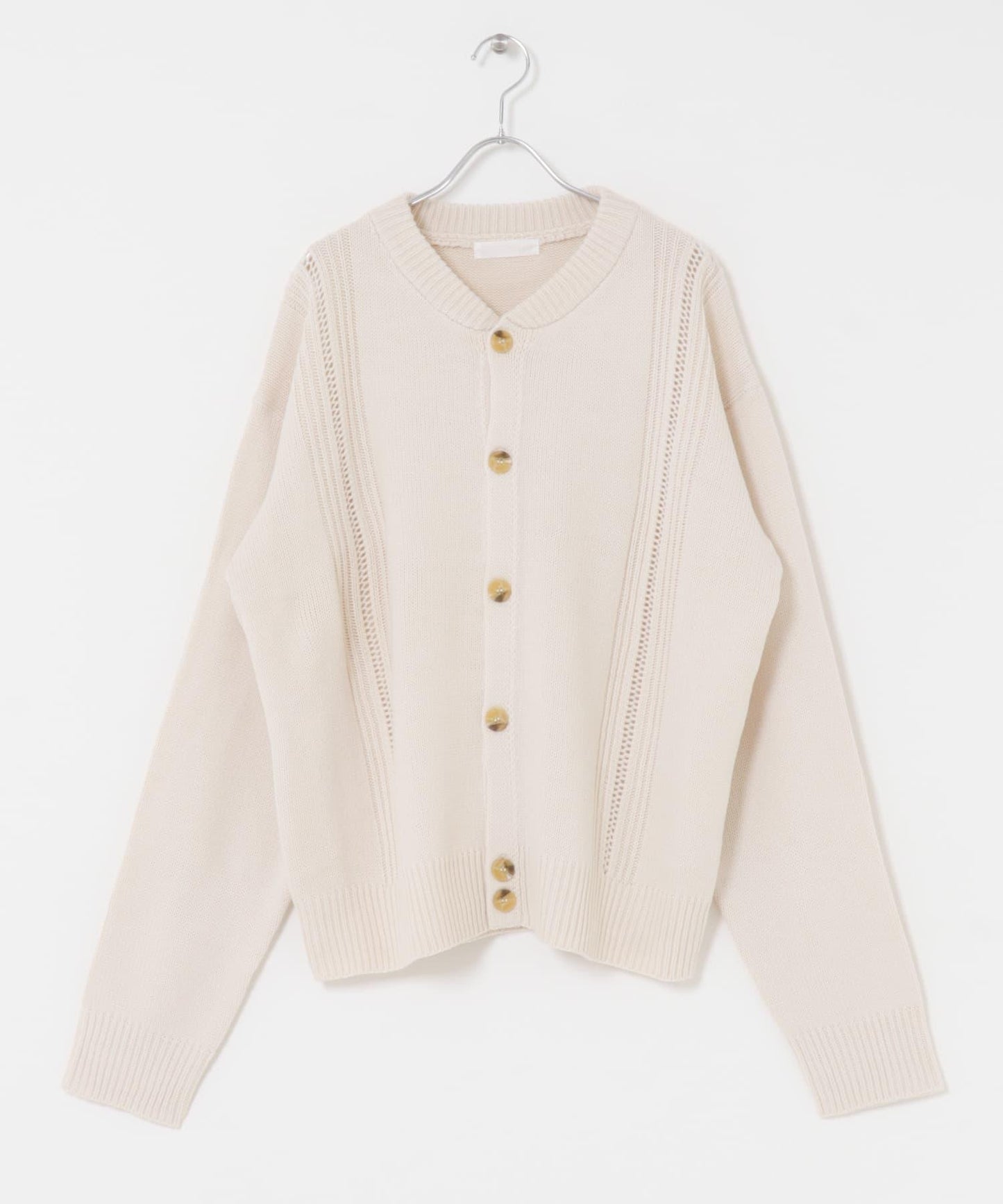 鏤空麻花針織開衫