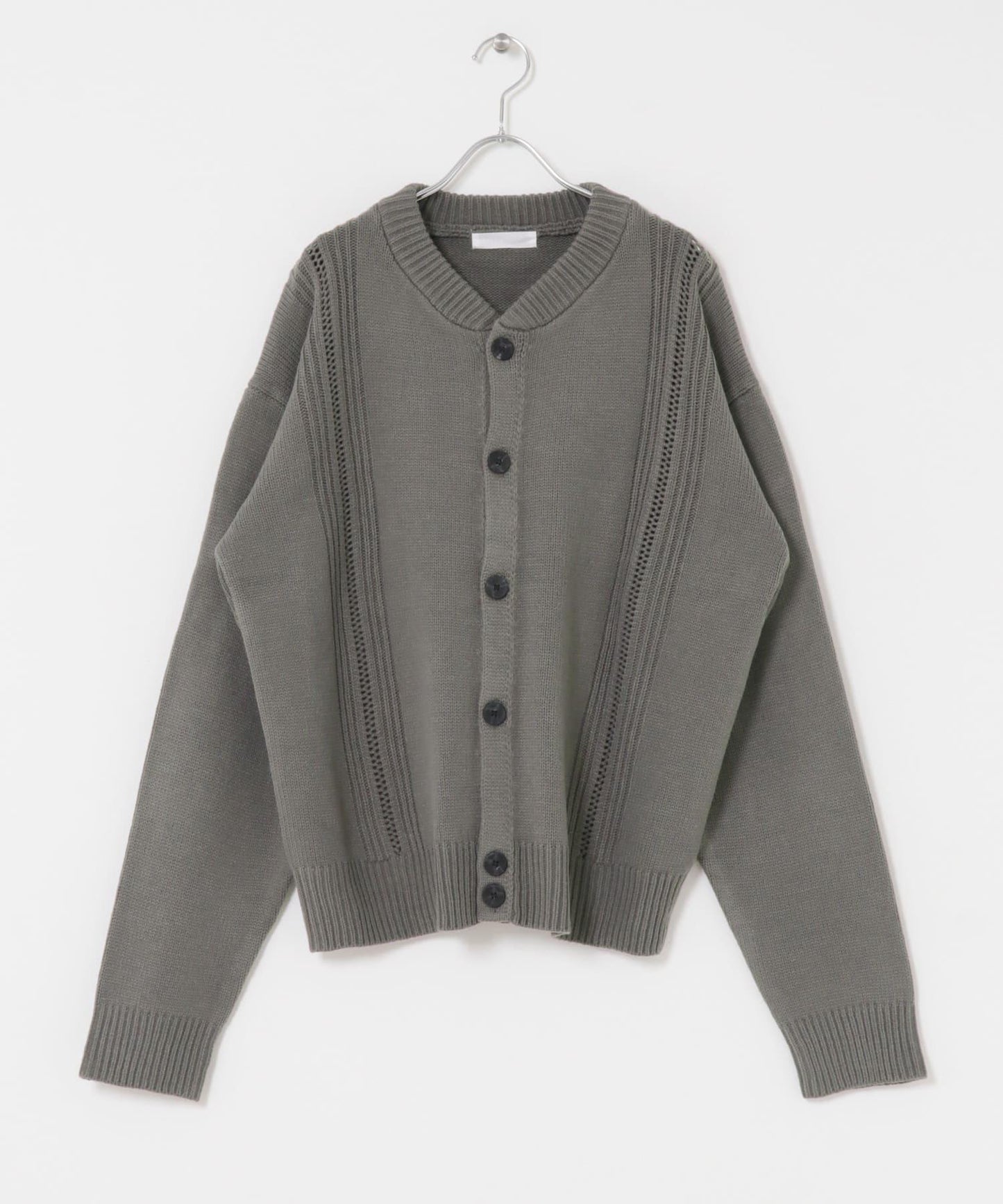 鏤空麻花針織開衫