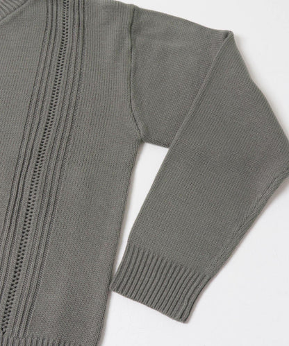 鏤空麻花針織開衫