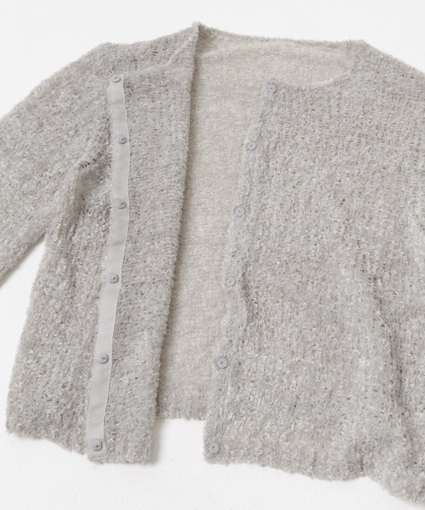 透視針織短款開衫