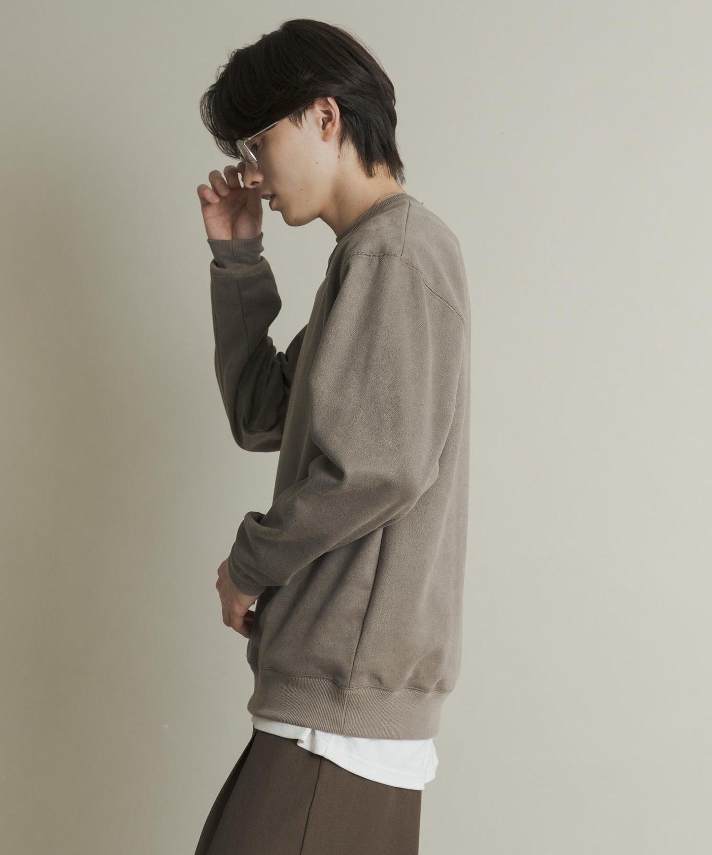 仿麂皮圓領衛衣