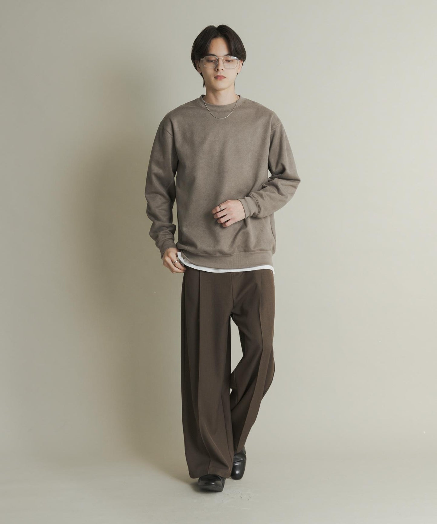 仿麂皮圓領衛衣