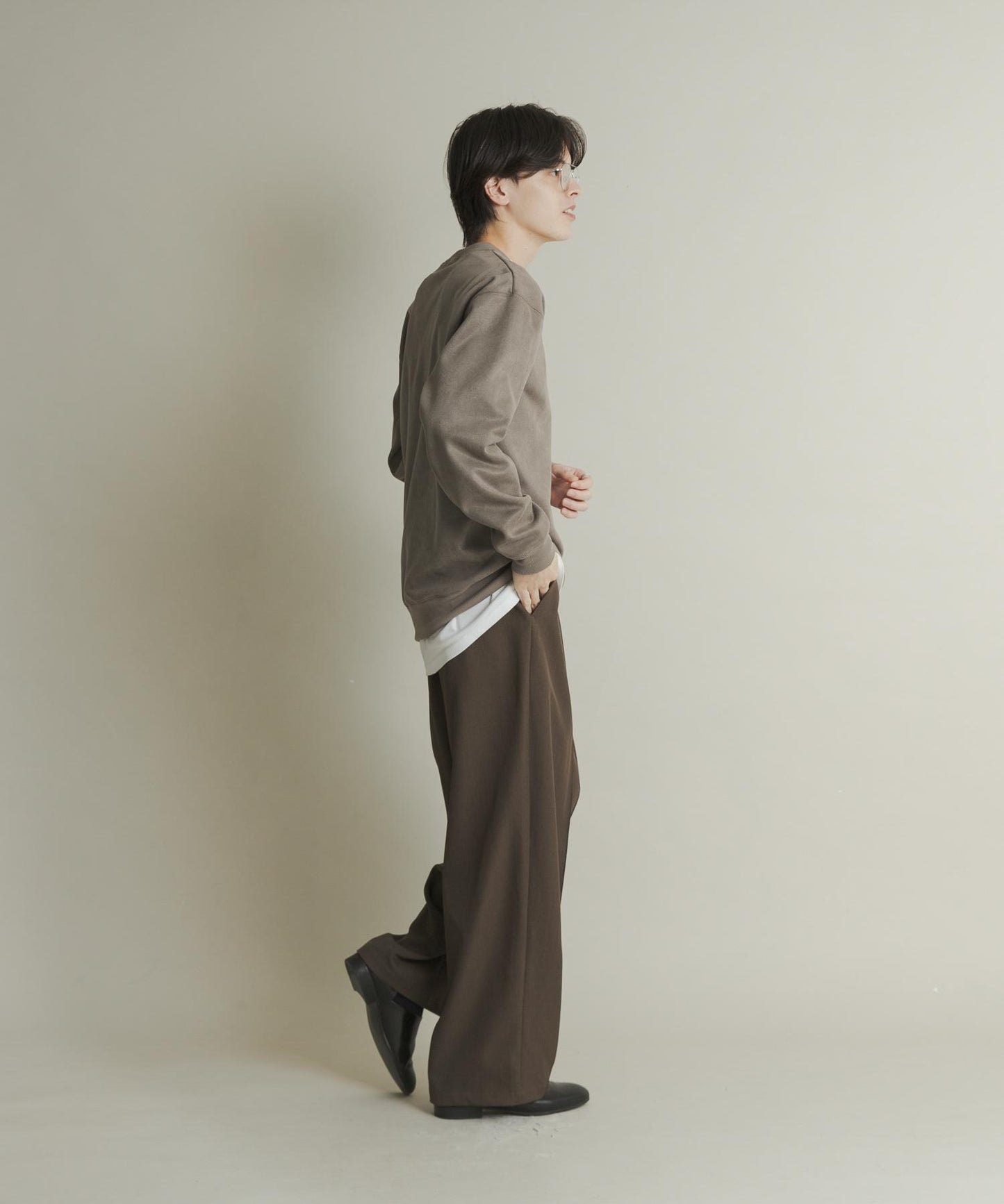 仿麂皮圓領衛衣