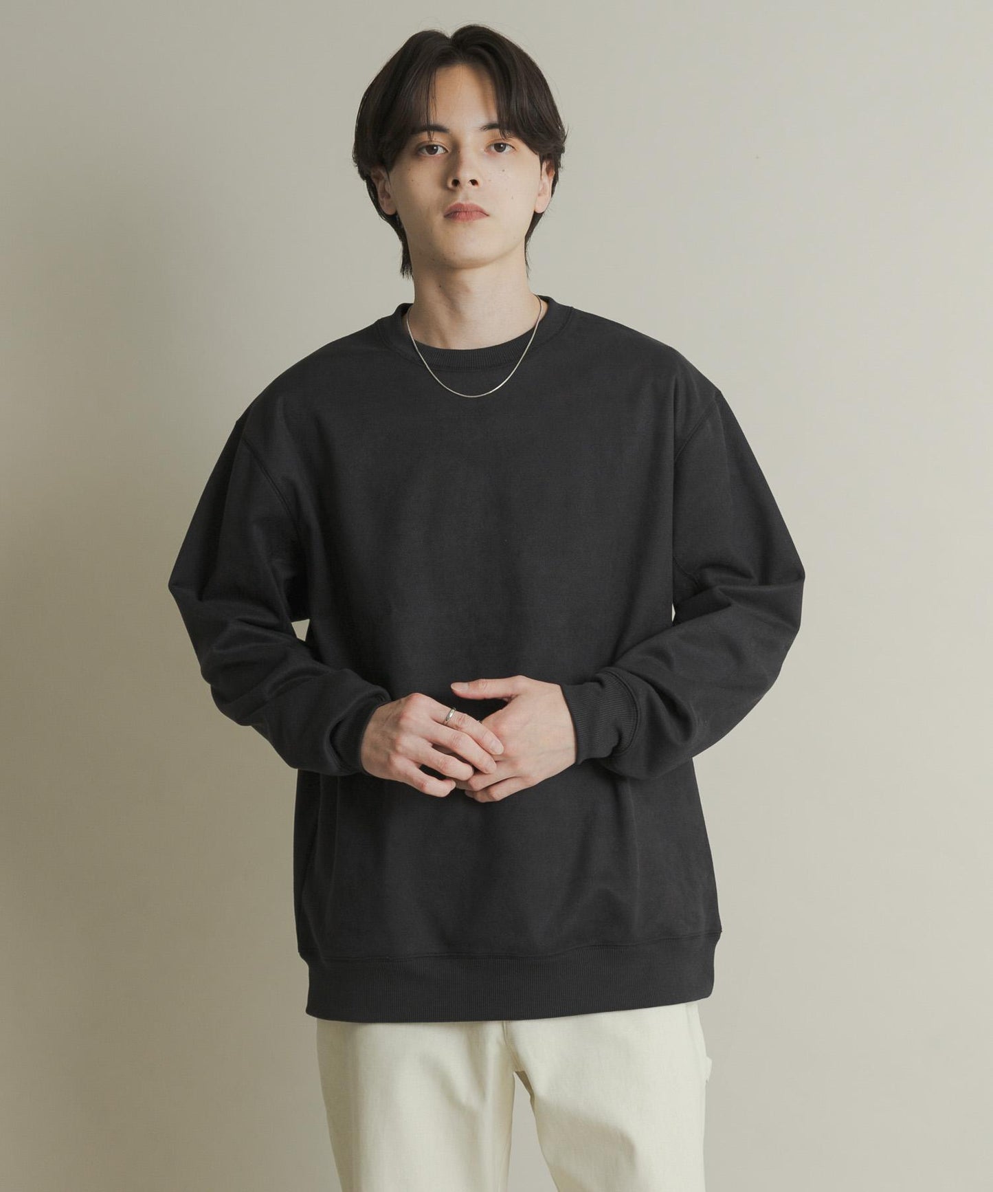 仿麂皮圓領衛衣