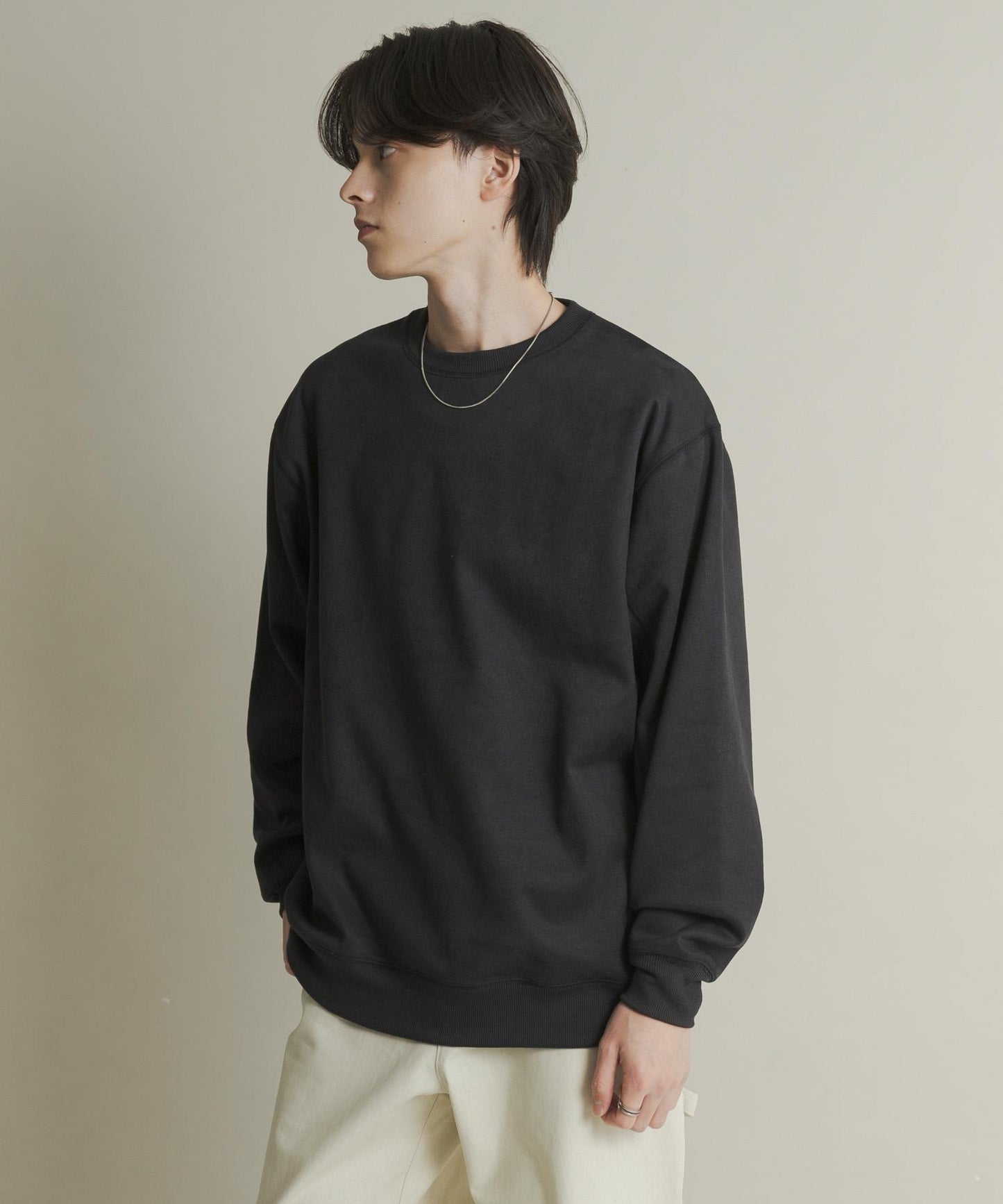 仿麂皮圓領衛衣