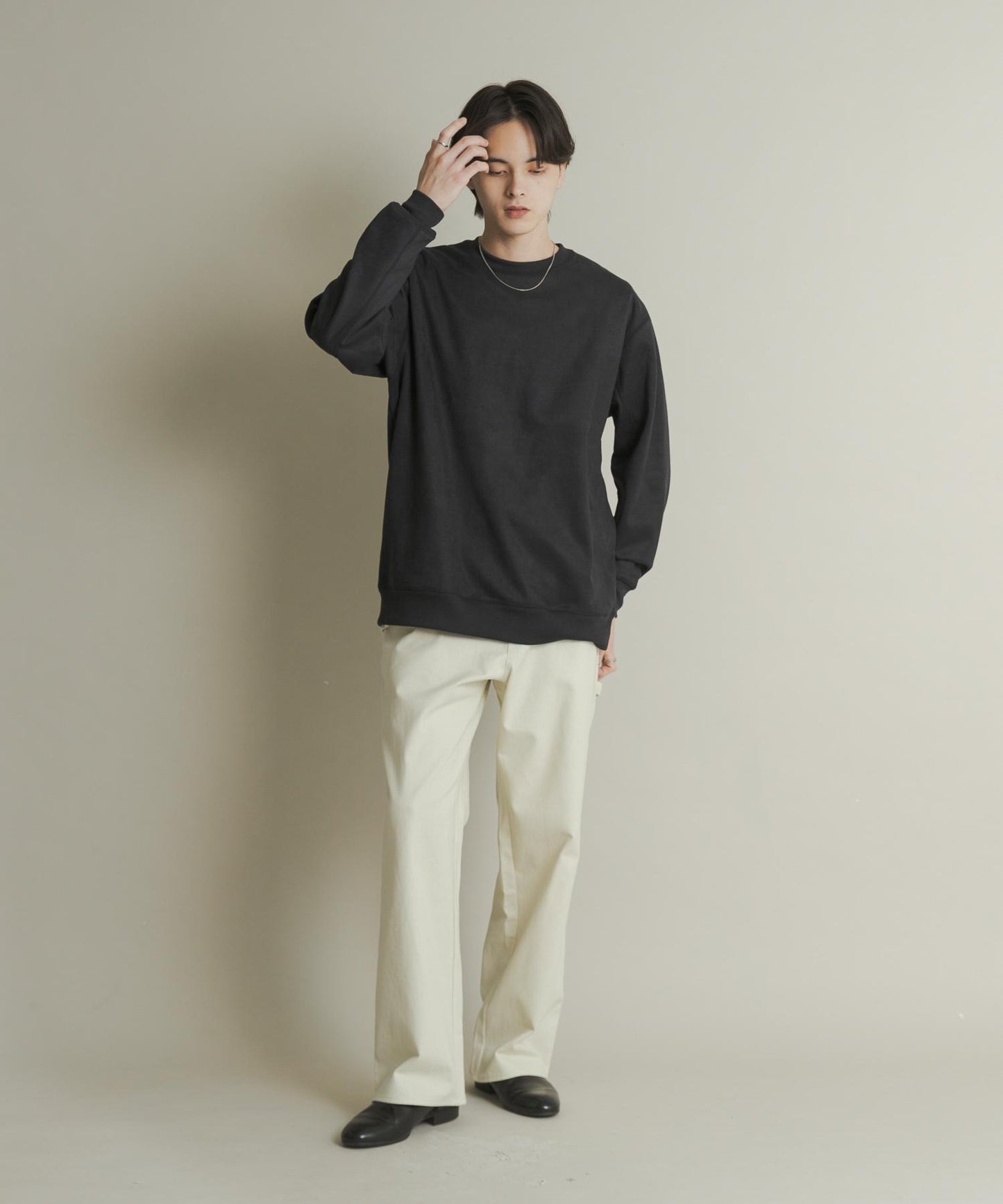 仿麂皮圓領衛衣