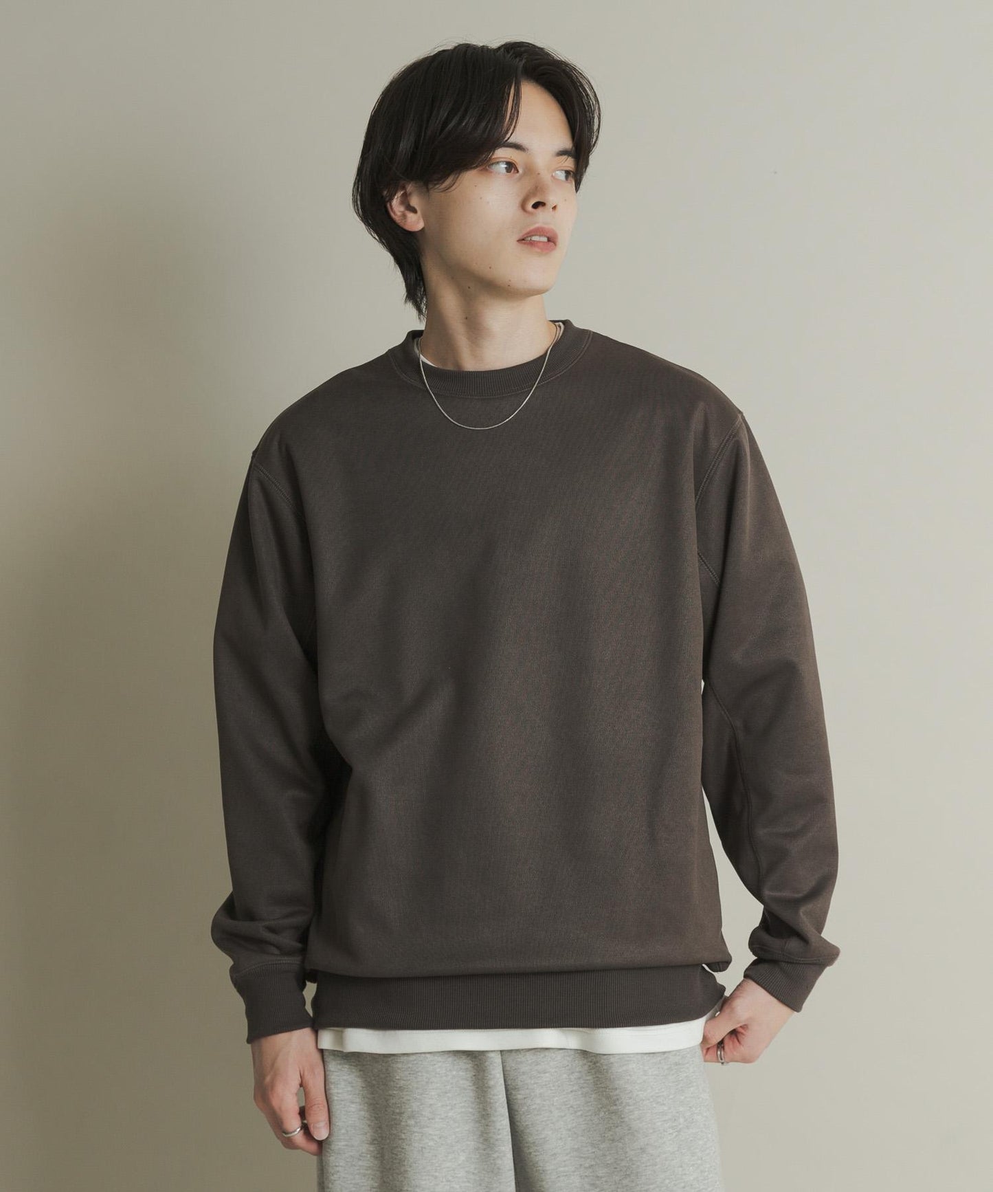 仿麂皮圓領衛衣