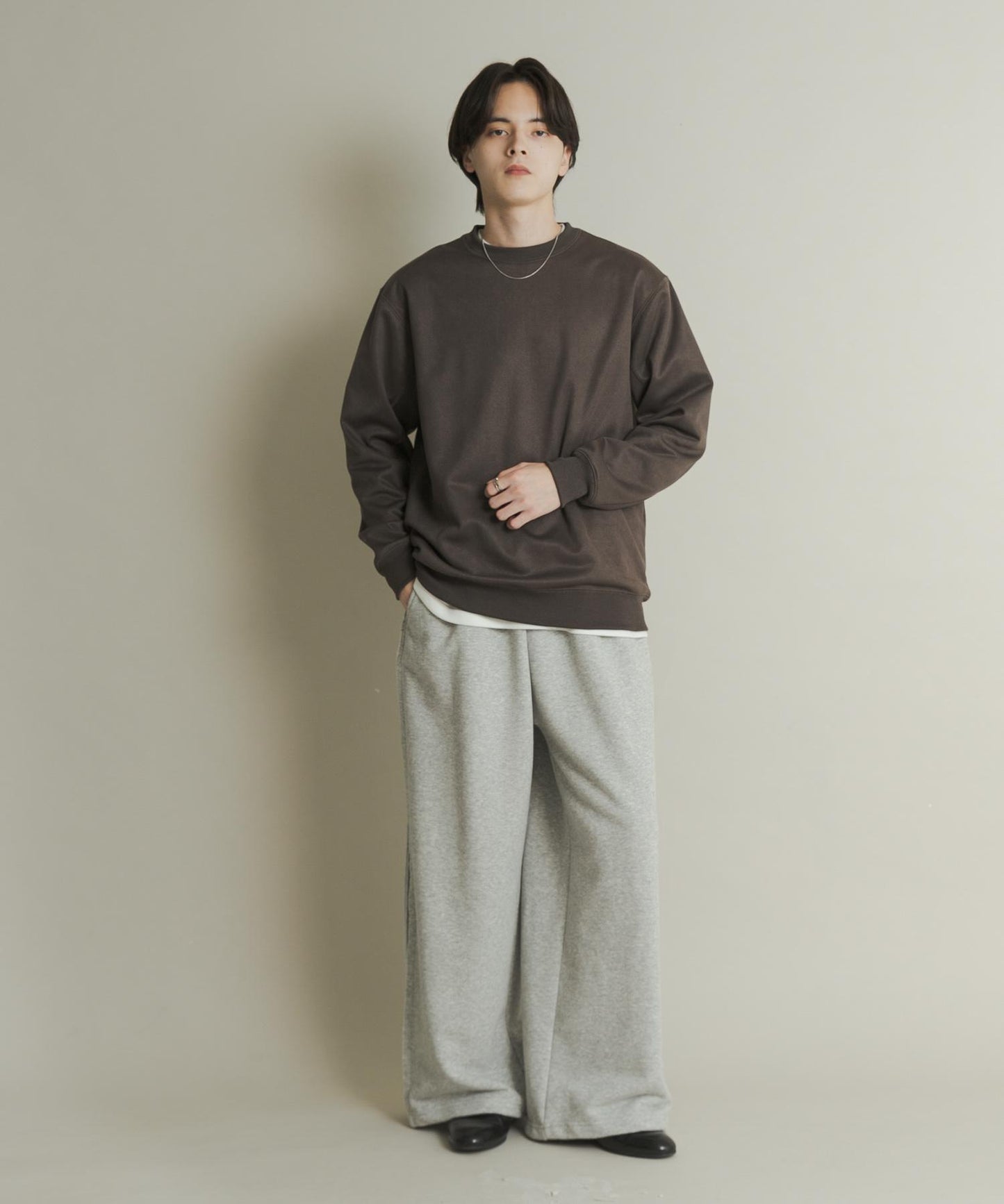 仿麂皮圓領衛衣