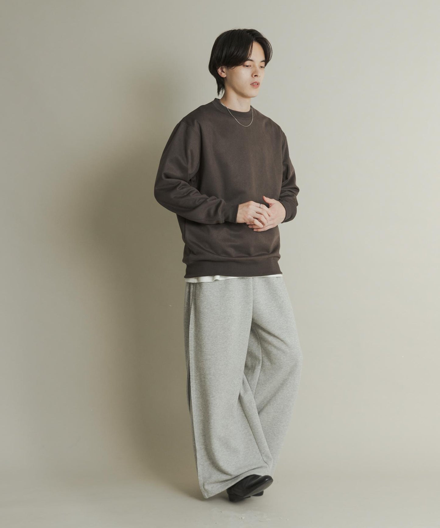 仿麂皮圓領衛衣