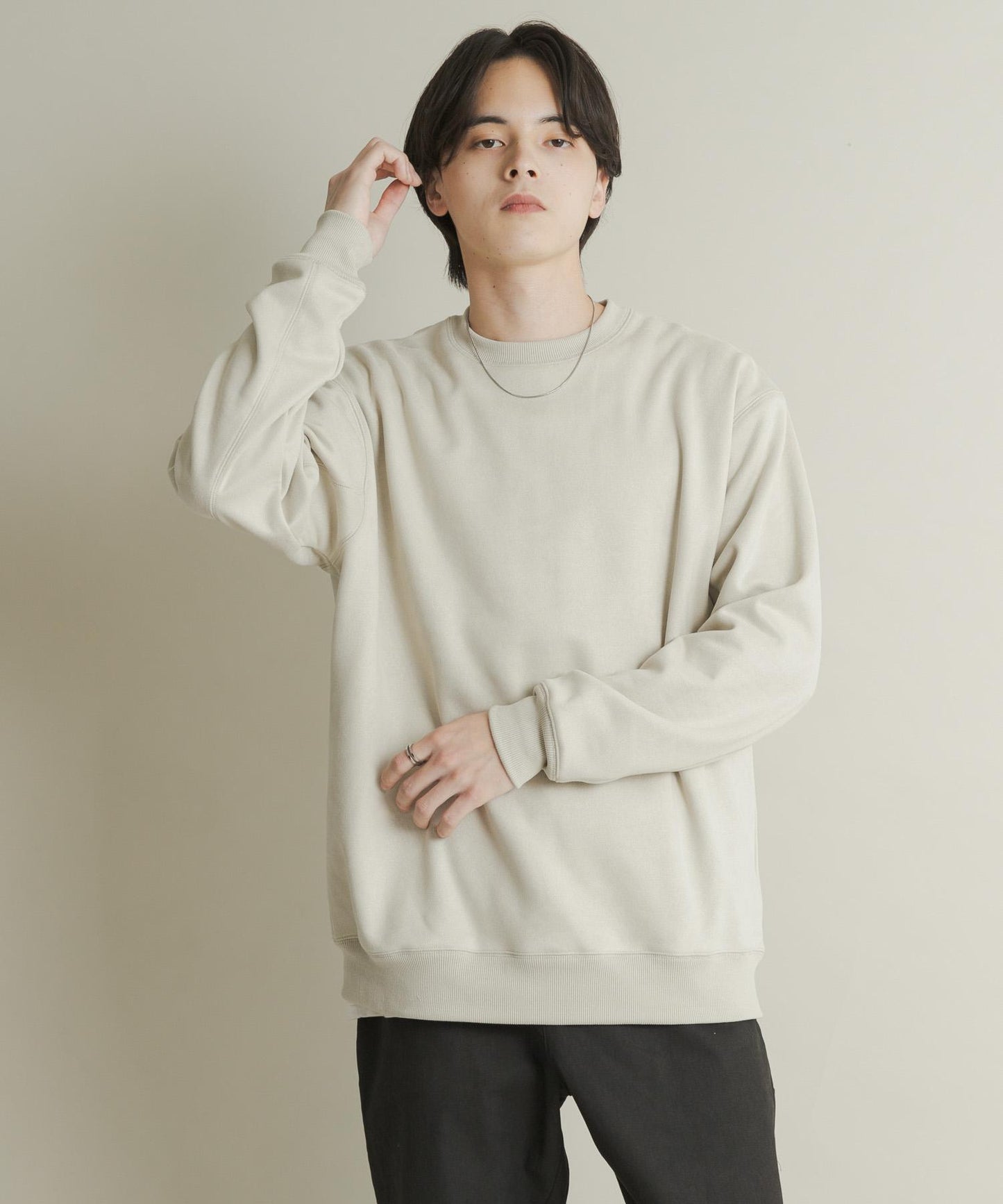 仿麂皮圓領衛衣