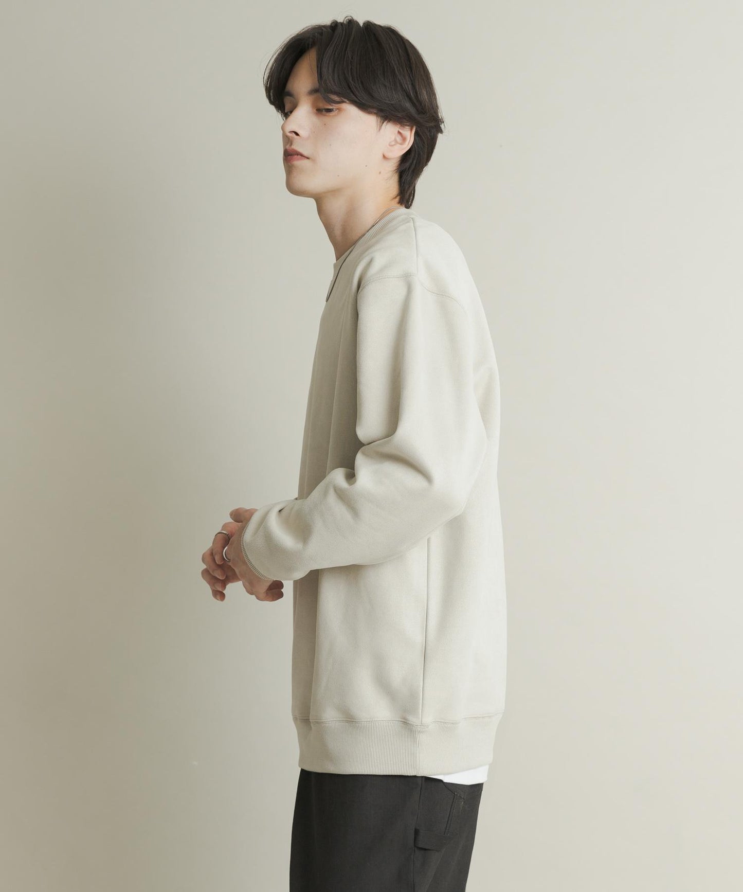 仿麂皮圓領衛衣