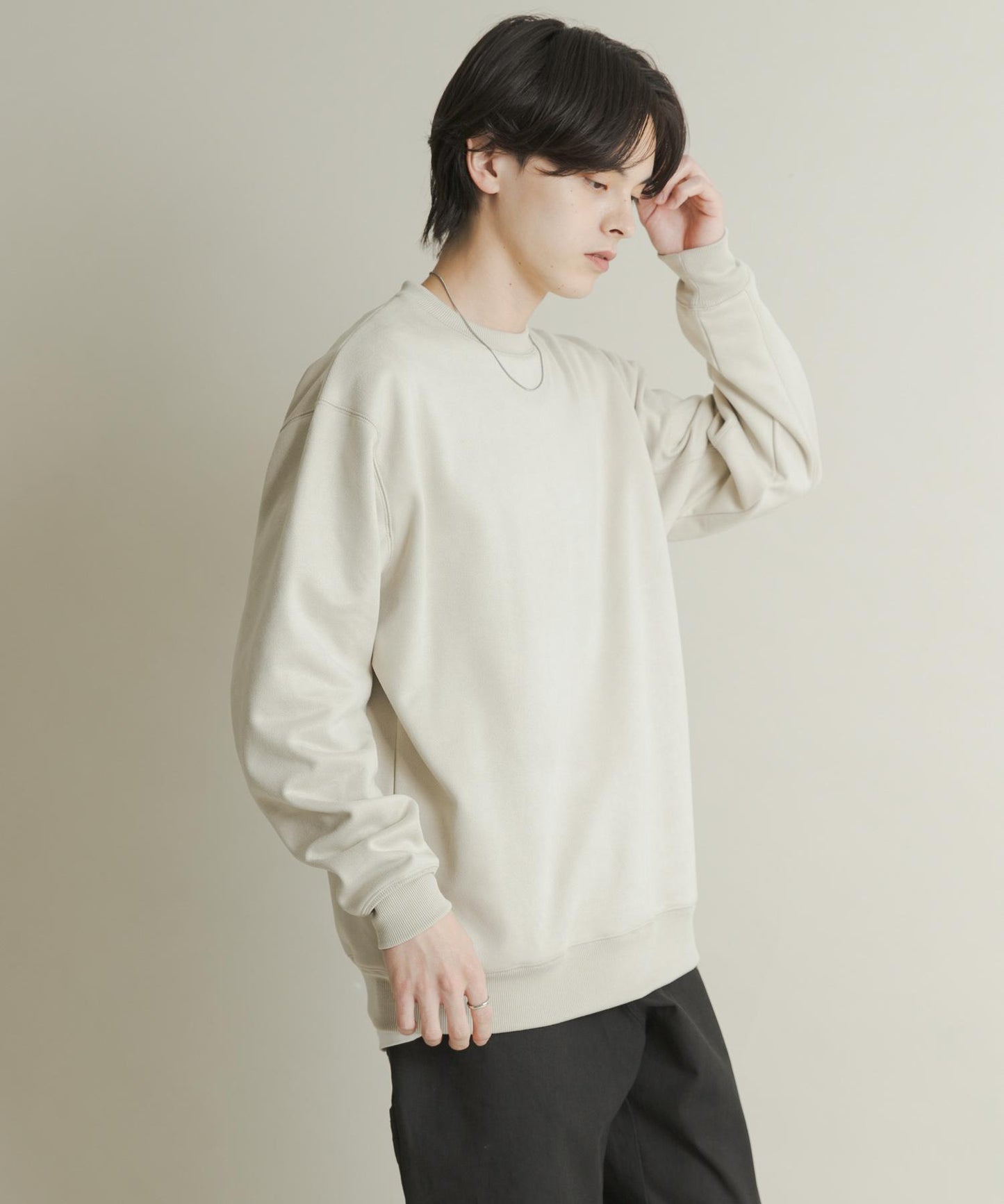 仿麂皮圓領衛衣