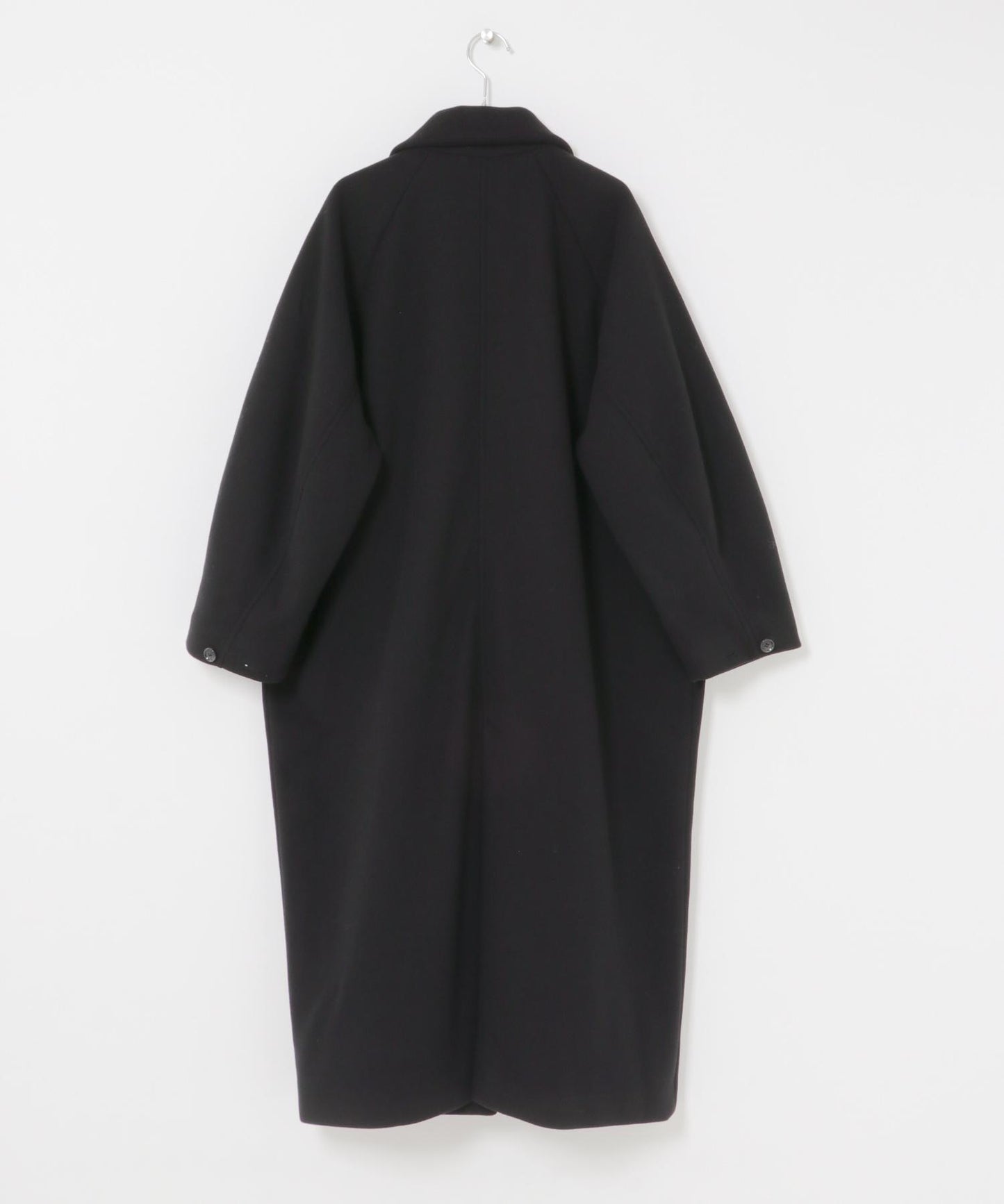 翻領繭型長款大衣