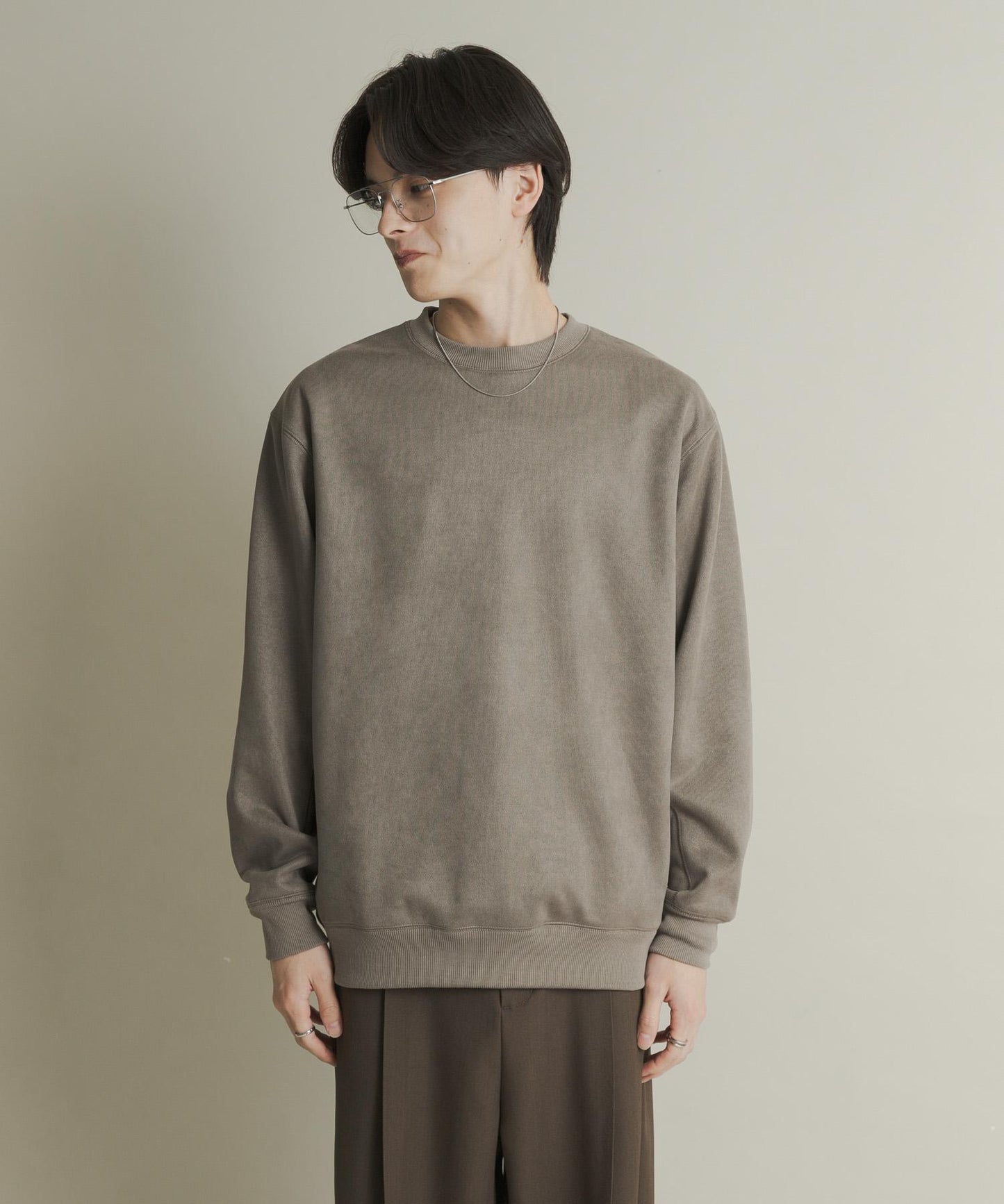 仿麂皮圓領衛衣