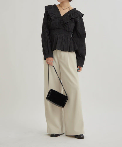 【mystic】方領褶皺襯衫