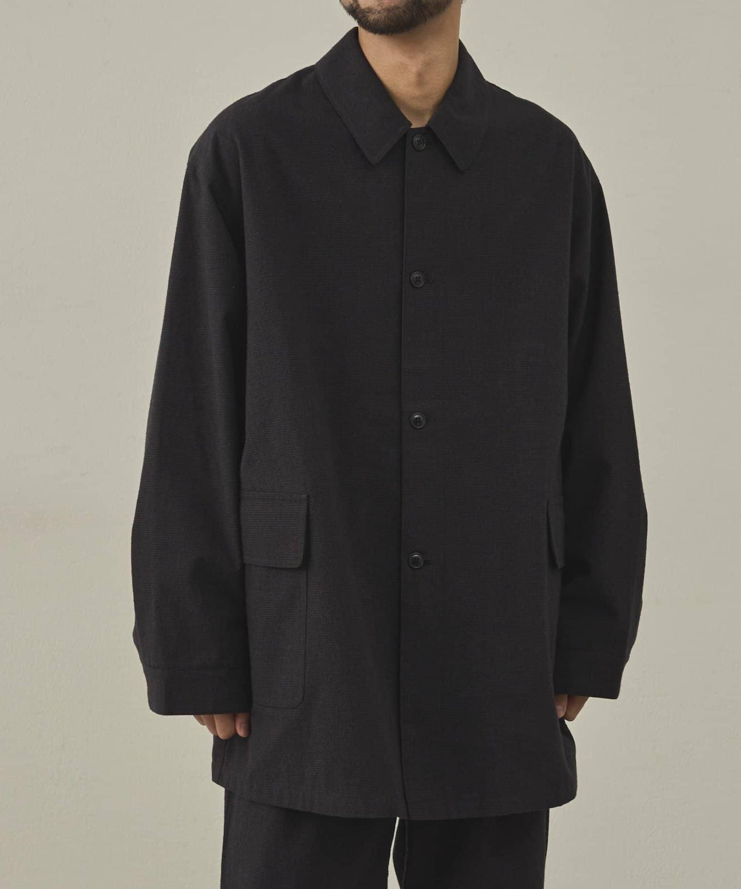 【paradigm】冬季亞麻短款巴爾馬肯大衣