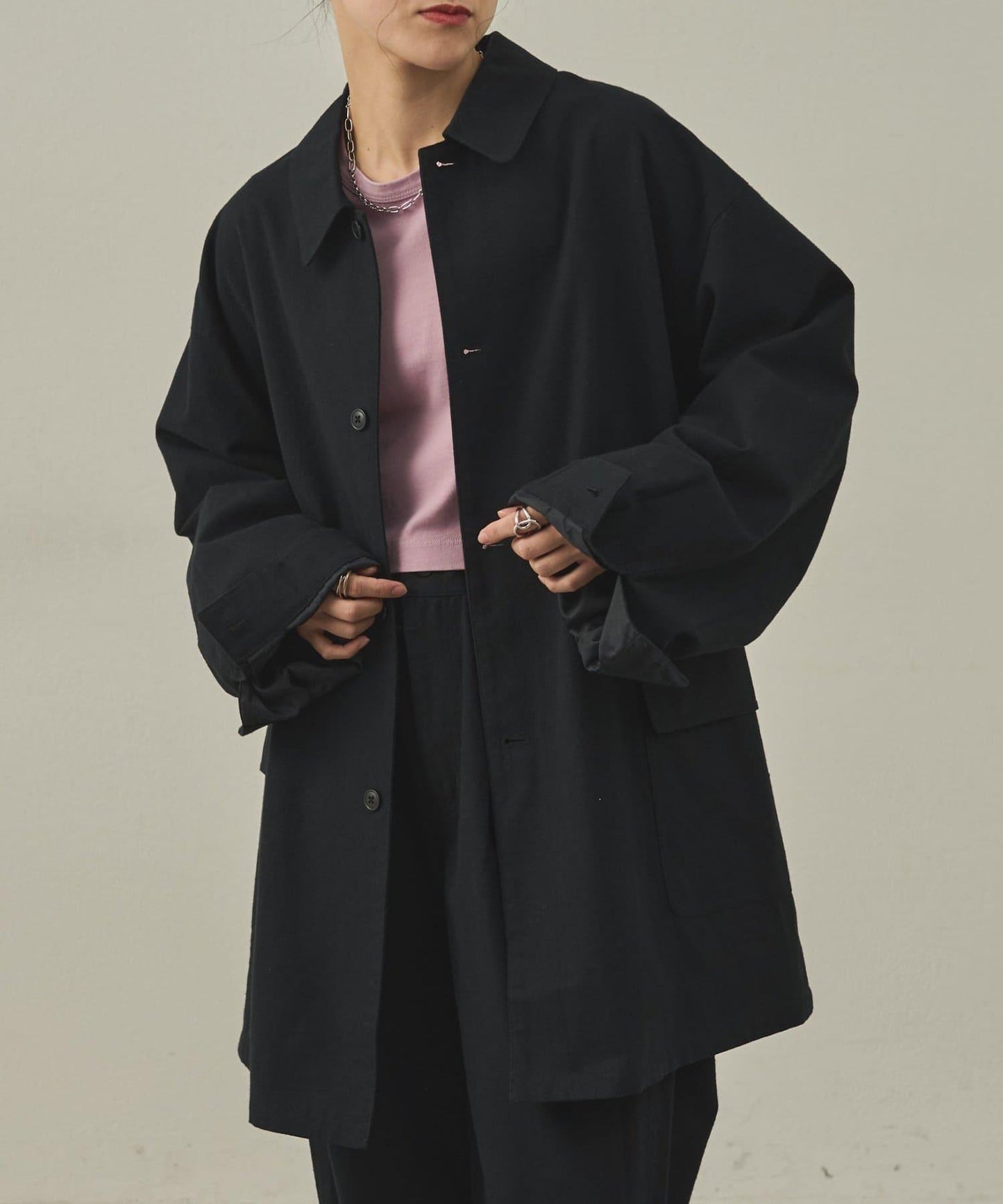 【paradigm】冬季亞麻短款巴爾馬肯大衣