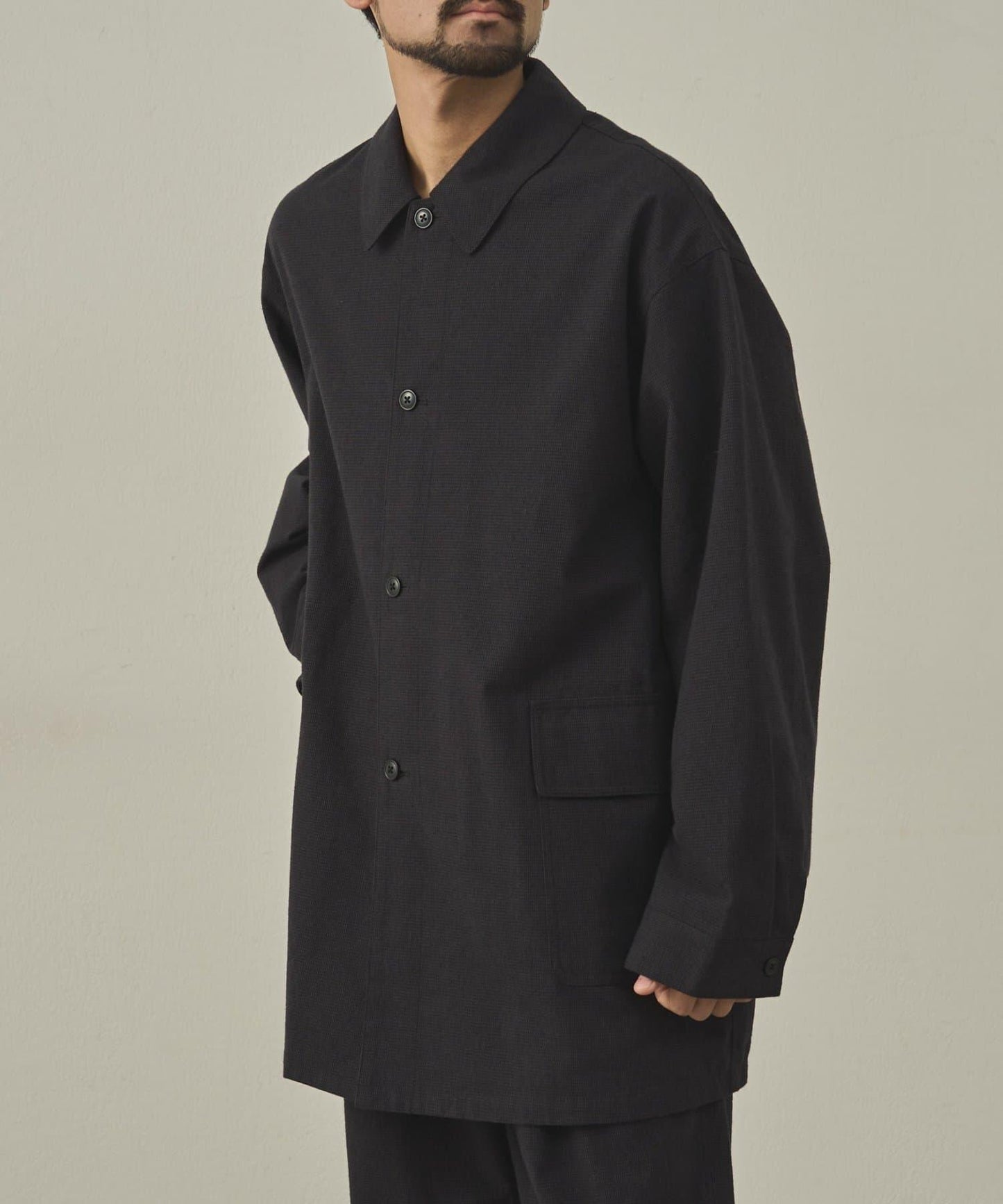 【paradigm】冬季亞麻短款巴爾馬肯大衣