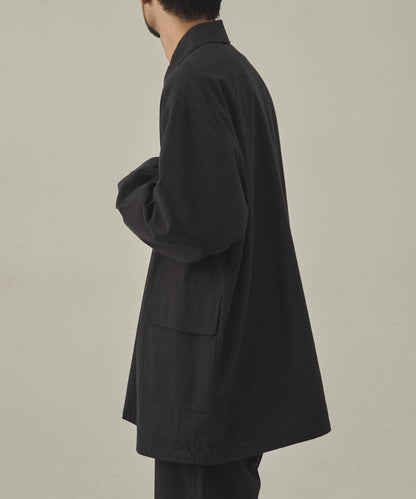 【paradigm】冬季亞麻短款巴爾馬肯大衣