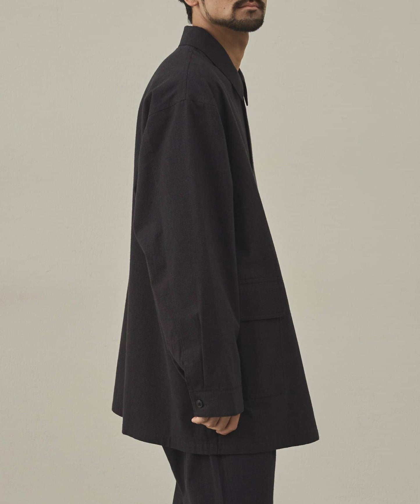 【paradigm】冬季亞麻短款巴爾馬肯大衣