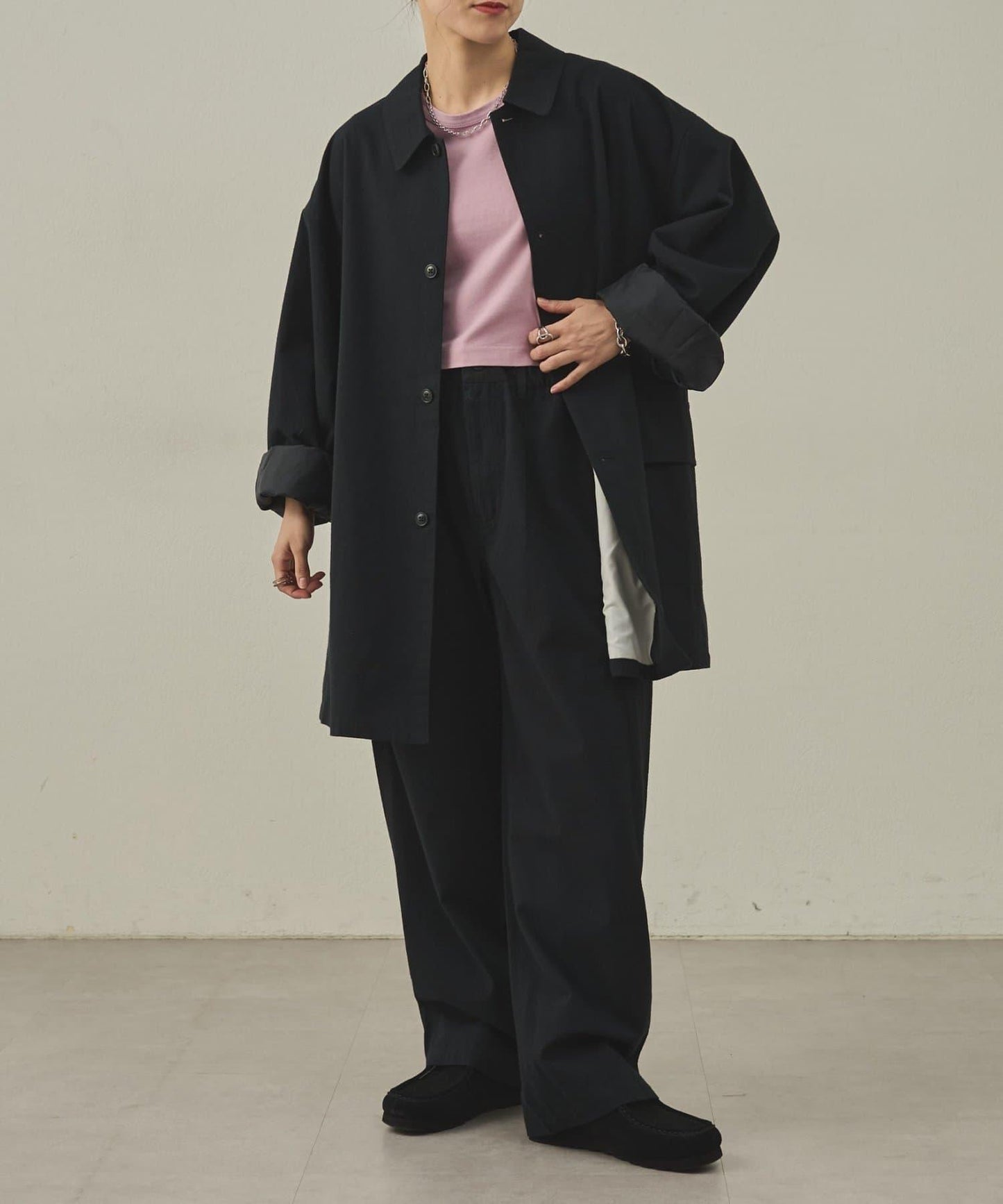 【paradigm】冬季亞麻短款巴爾馬肯大衣