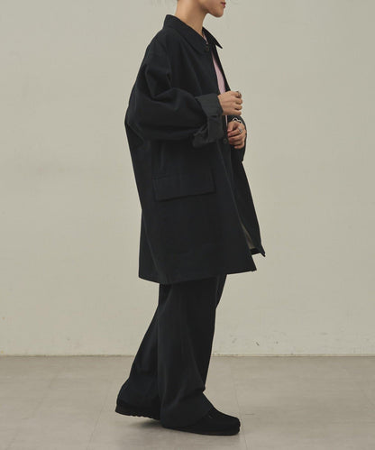 【paradigm】冬季亞麻短款巴爾馬肯大衣