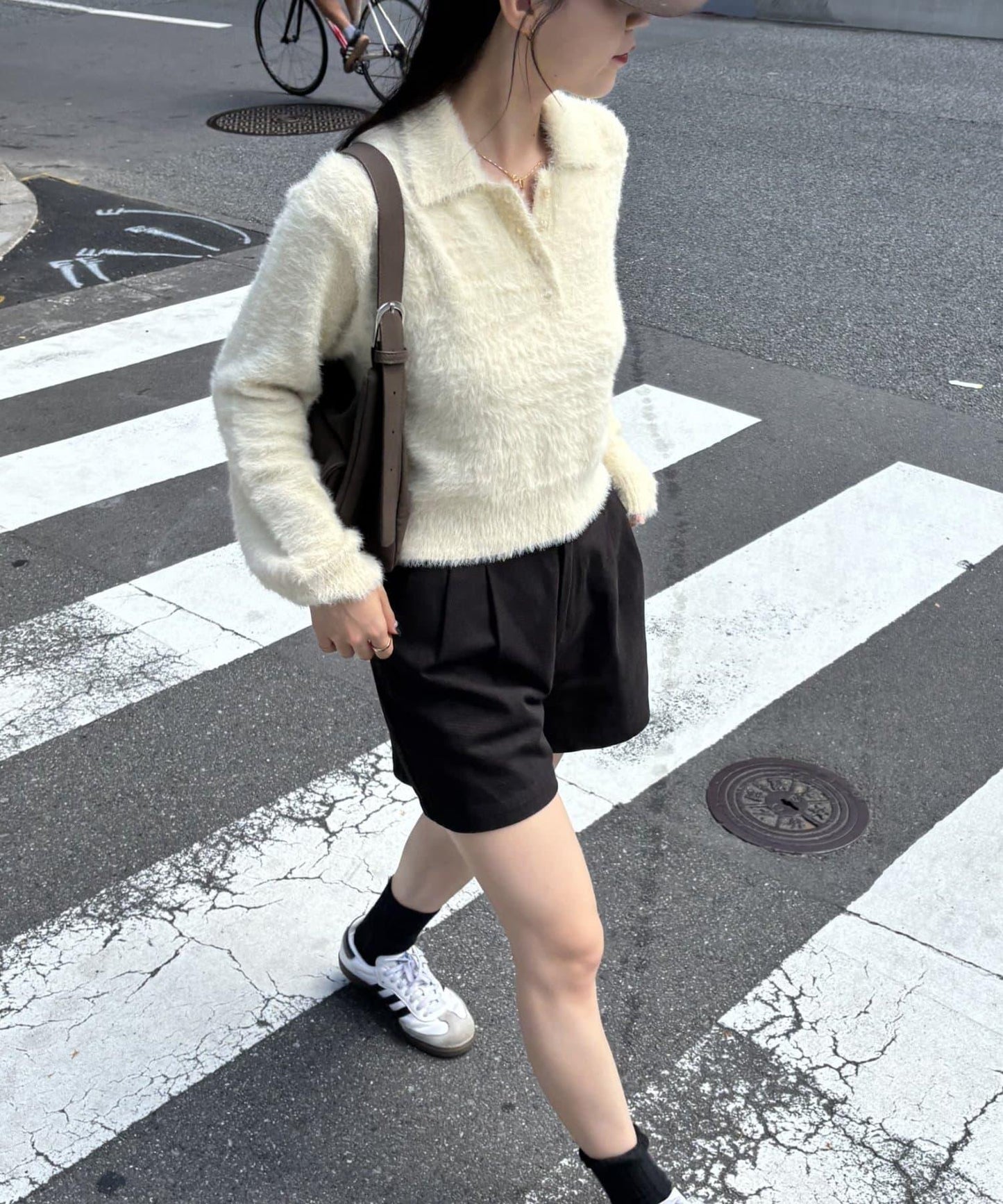 【PIKO企畫/】長絨毛針織POLO衫