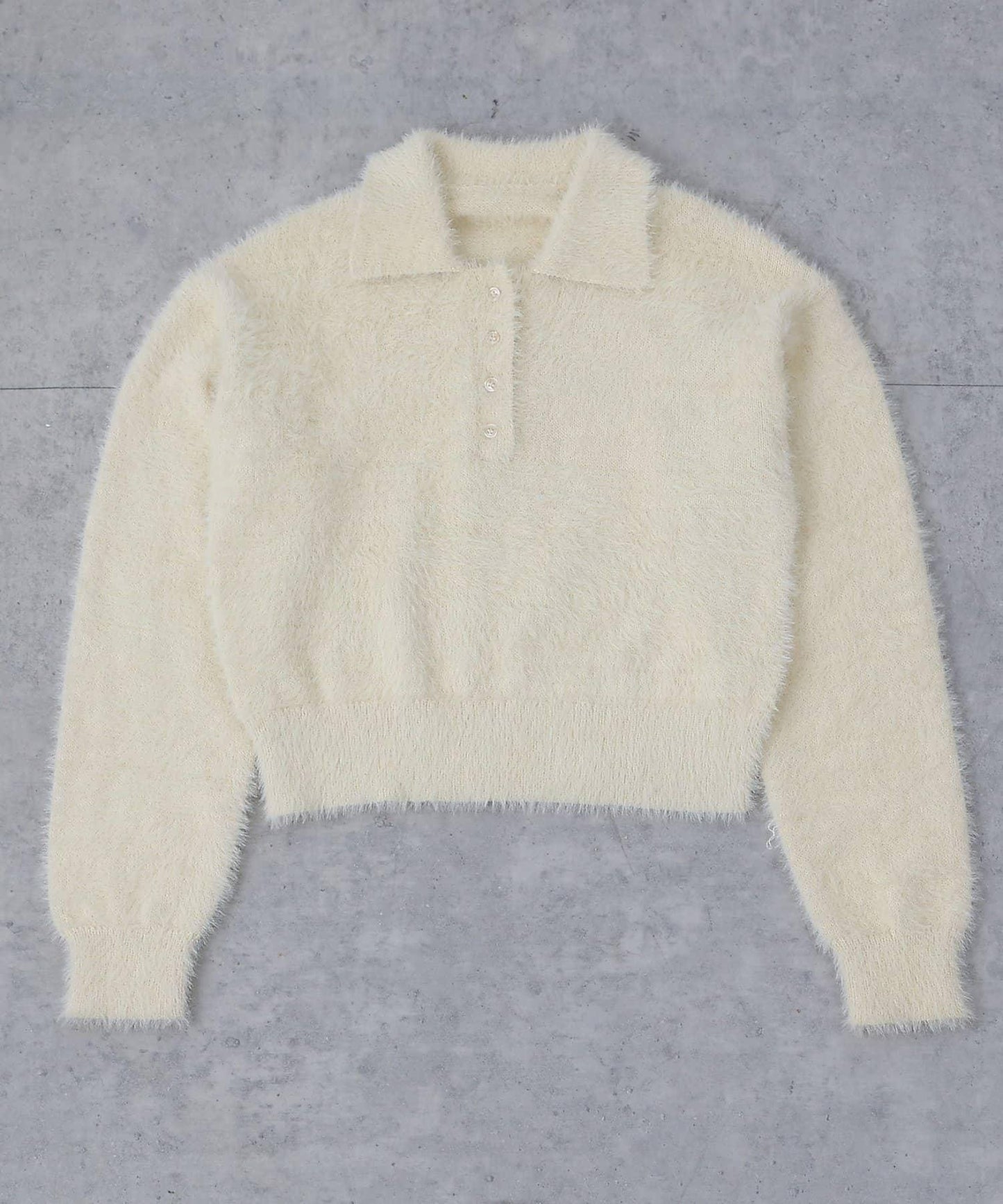 【PIKO企畫/】長絨毛針織POLO衫