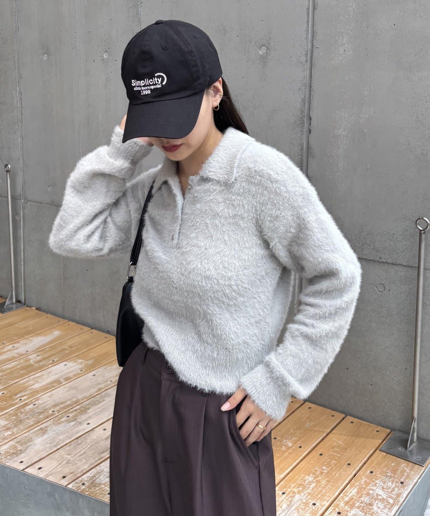 【PIKO企畫/】長絨毛針織POLO衫