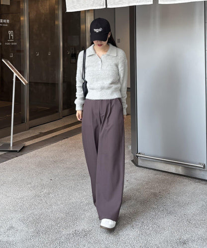 【PIKO企畫/】長絨毛針織POLO衫