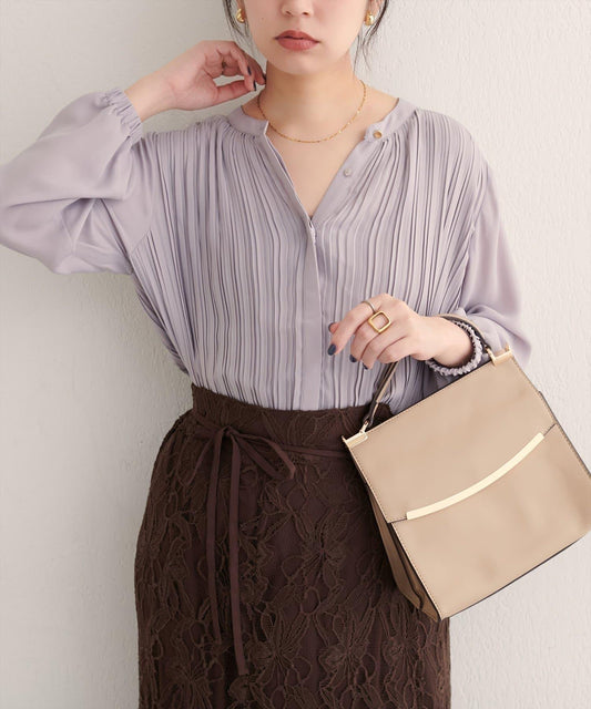 前後兩穿百褶襯衫