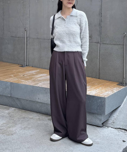 【PIKO企畫/】長絨毛針織POLO衫