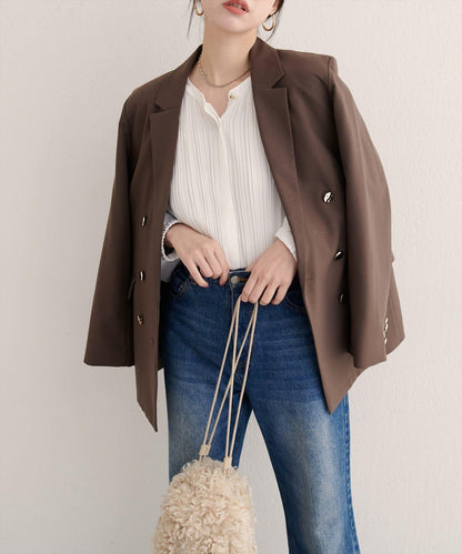 前後兩穿百褶襯衫