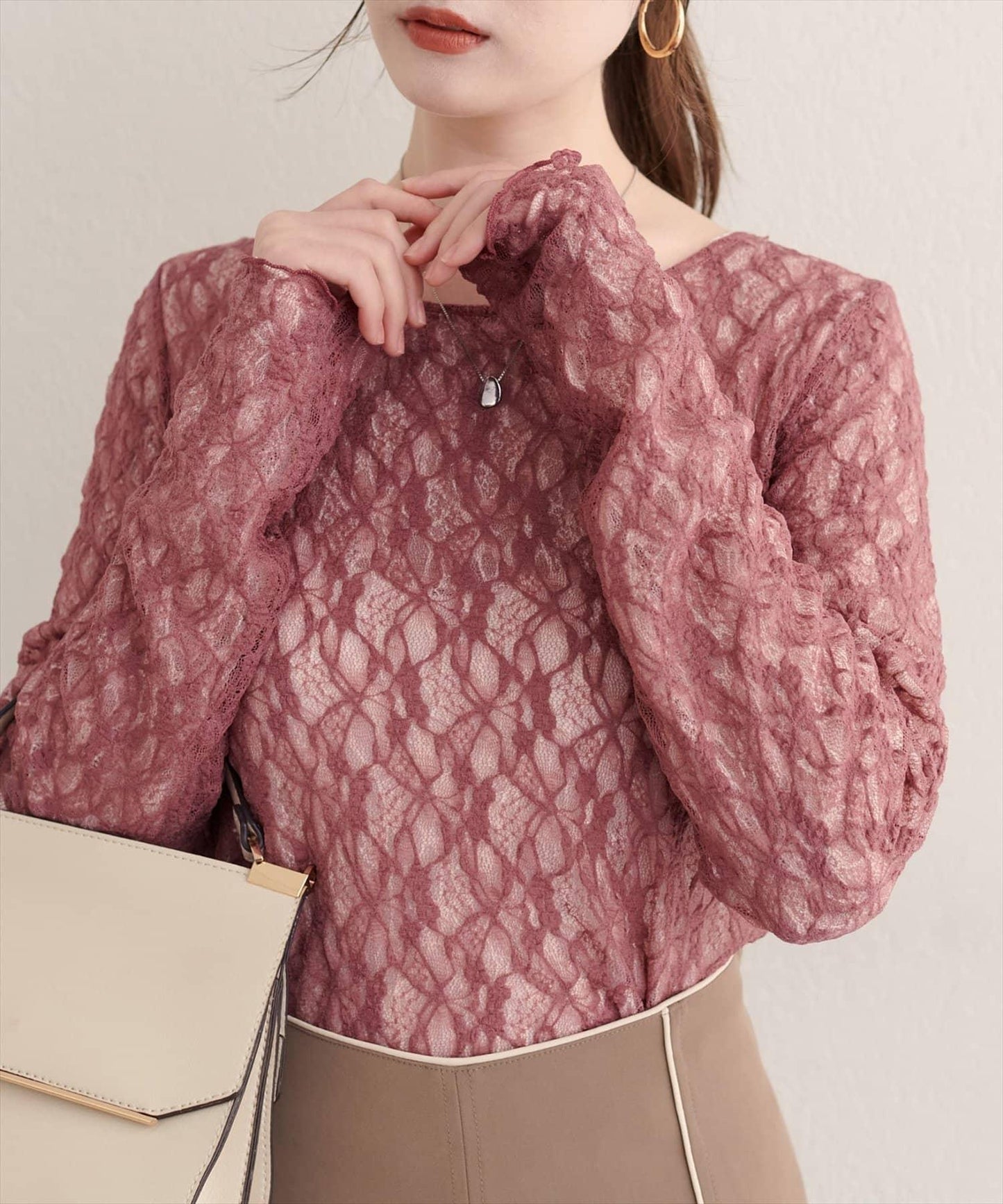 可雙面穿蕾絲上衣