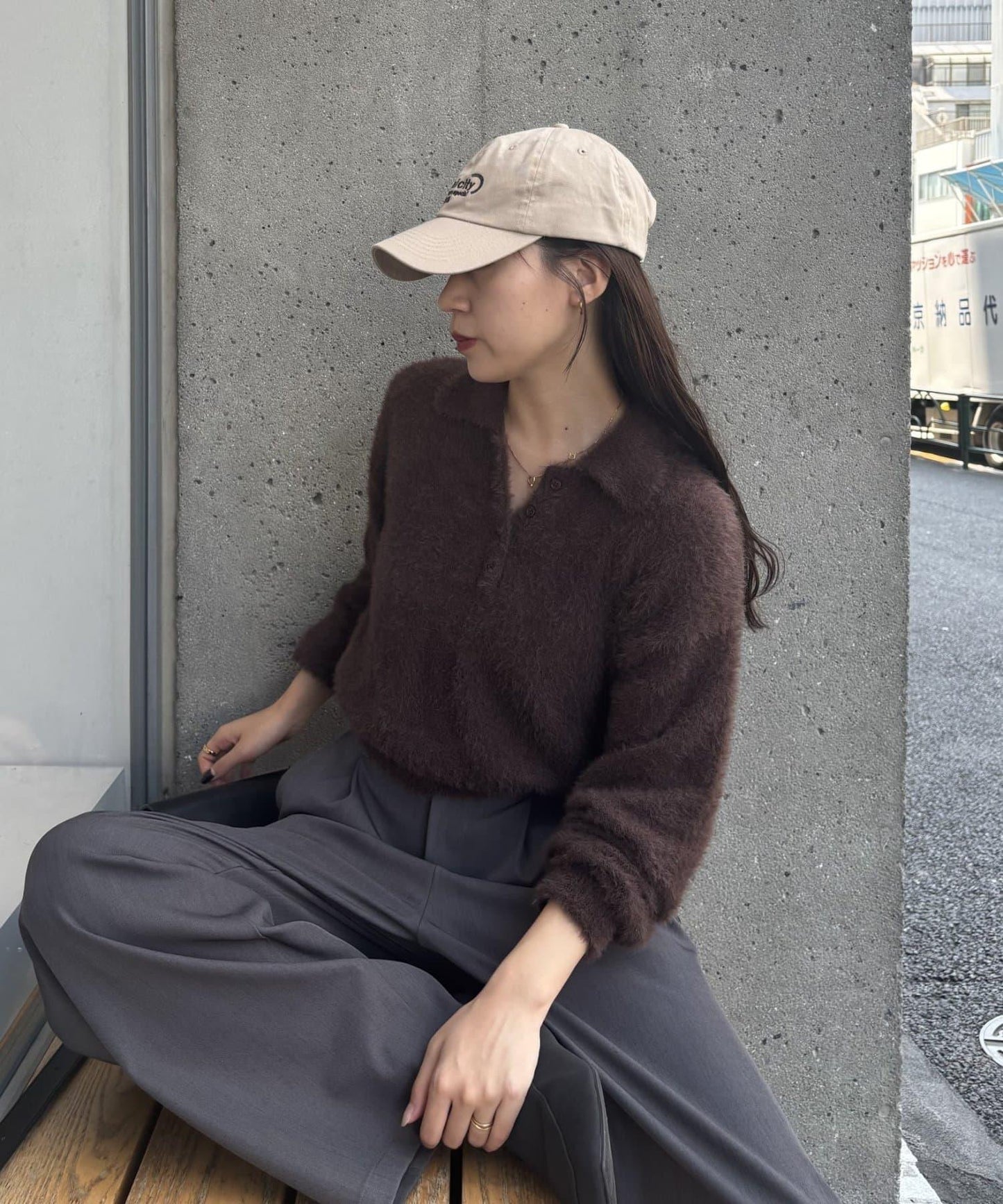 【PIKO企畫/】長絨毛針織POLO衫