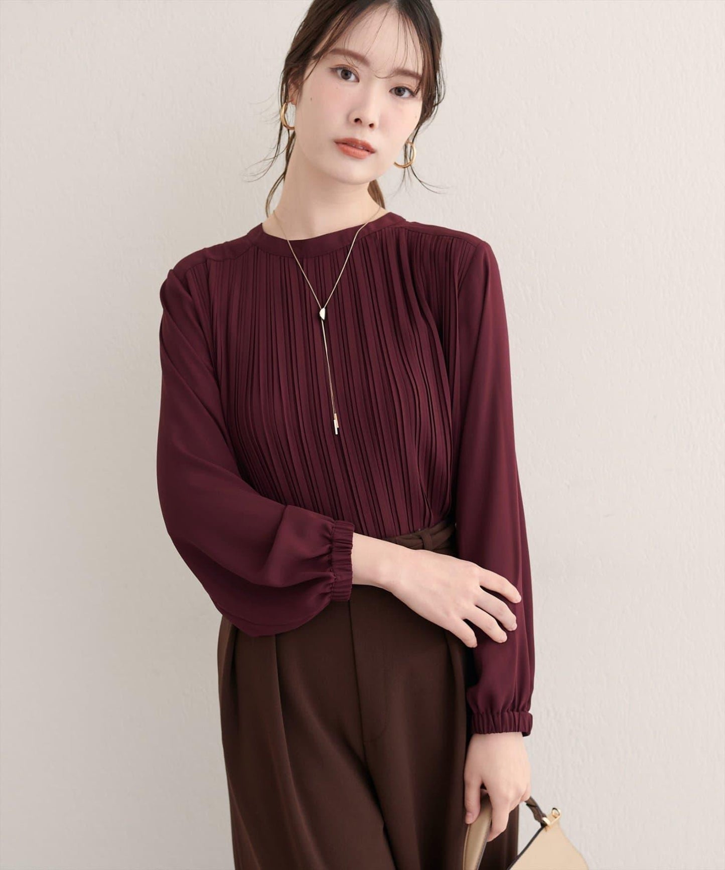 前後兩穿百褶襯衫