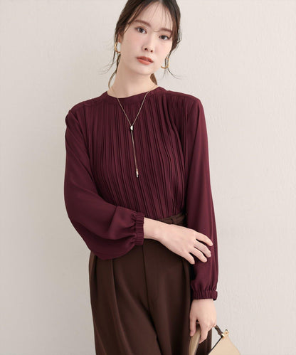 前後兩穿百褶襯衫