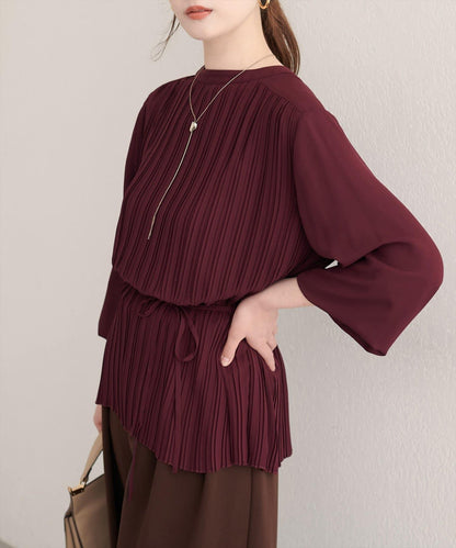 前後兩穿百褶襯衫