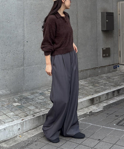 【PIKO企畫/】長絨毛針織POLO衫