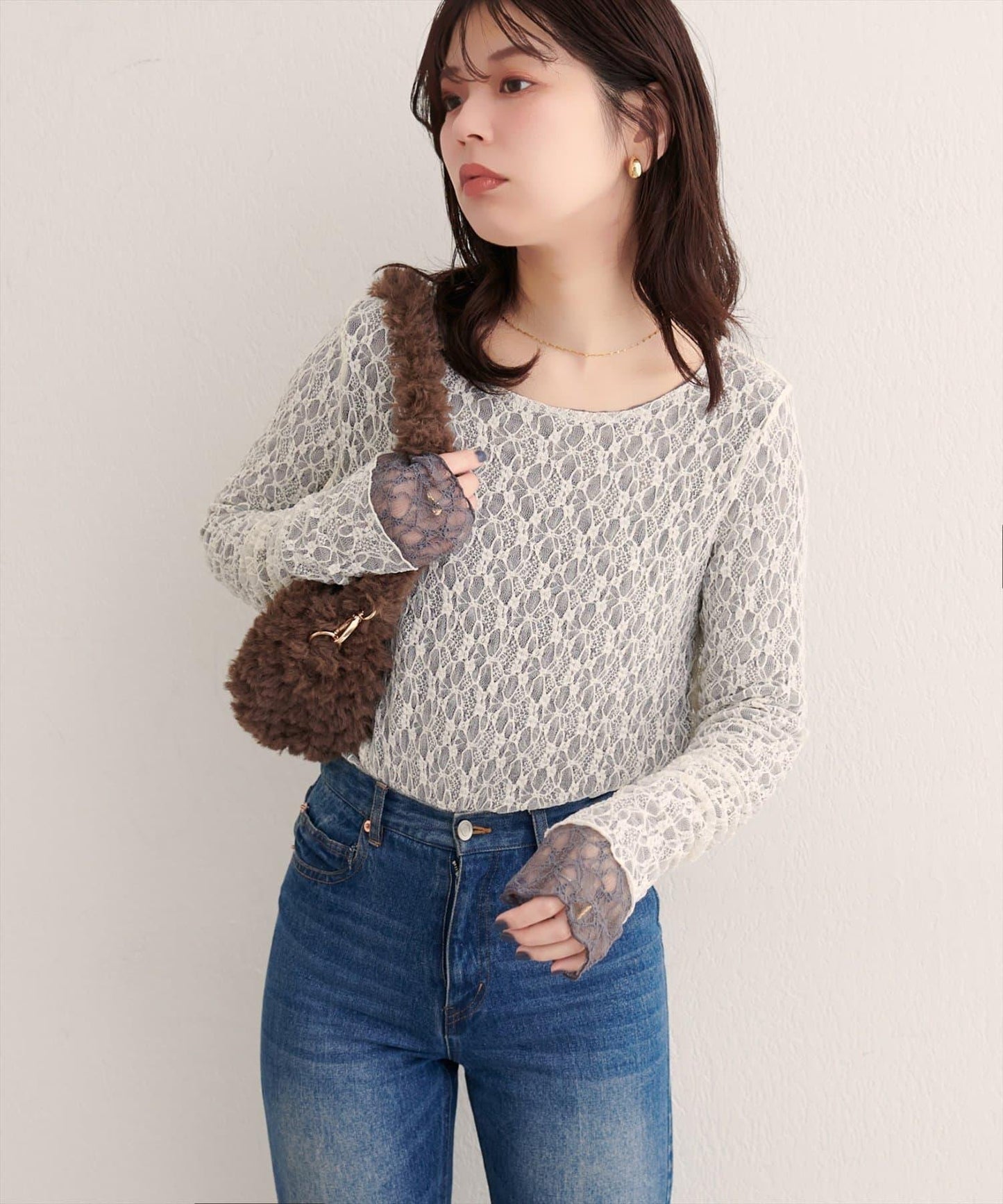 可雙面穿蕾絲上衣